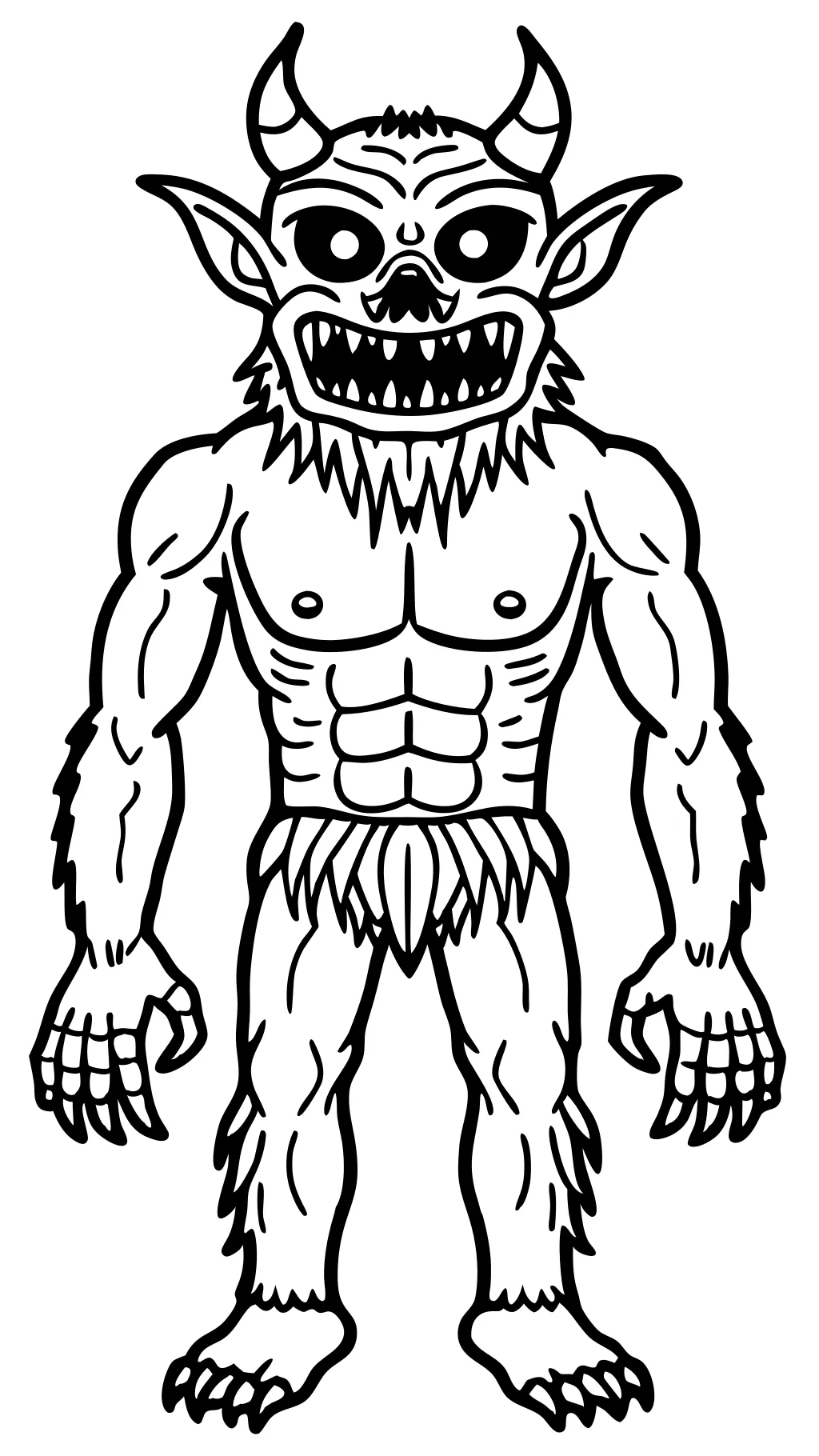 creepy monster coloring pages